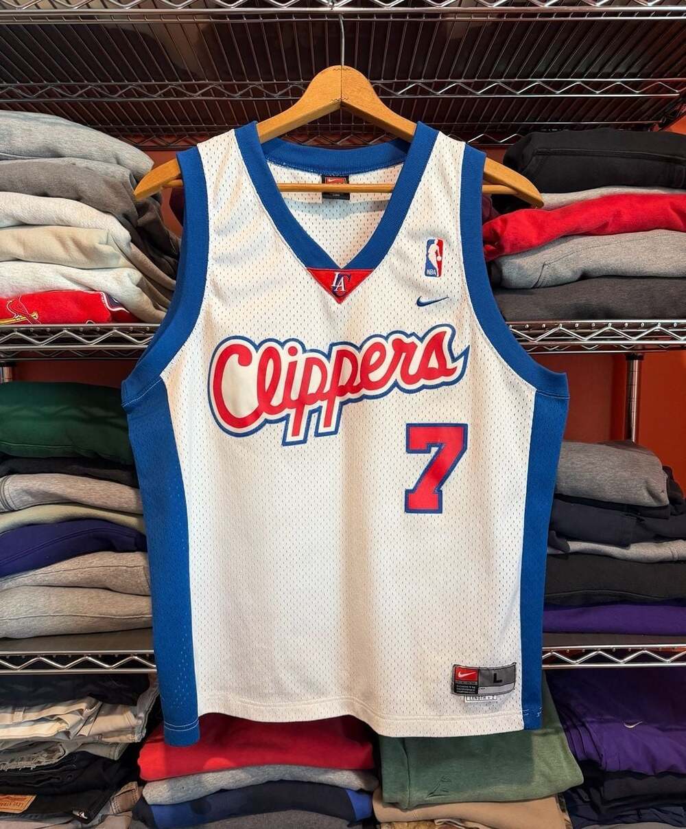Nike LA Clippers Lamar Odom 7 Jersey Size L White NBA Y2K Vintage Stitched